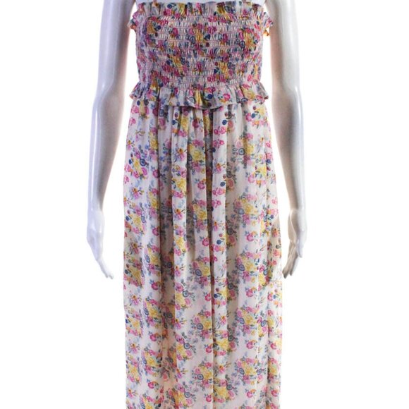 Kos Resort Floral Smocked Tie Strap Maxi Dress - Picture 6 of 6